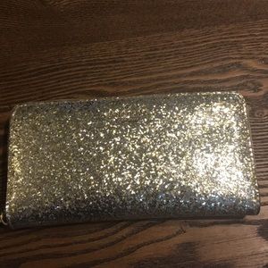 Kate Spade glitter zip around Wallet